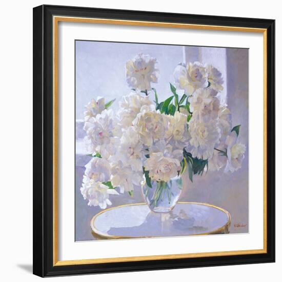 Peonies, Morning Light-Valeriy Chuikov-Framed Giclee Print