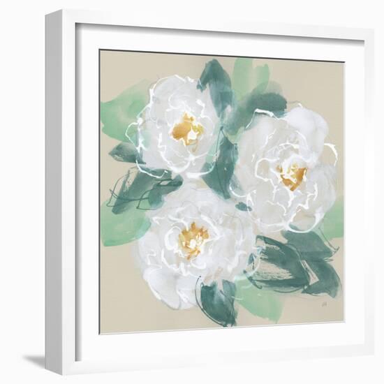 Peonies on Cream I-Chris Paschke-Framed Art Print