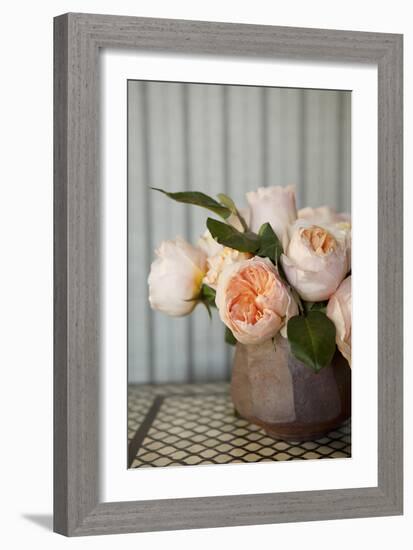 Peonies on Tile-Karyn Millet-Framed Photographic Print