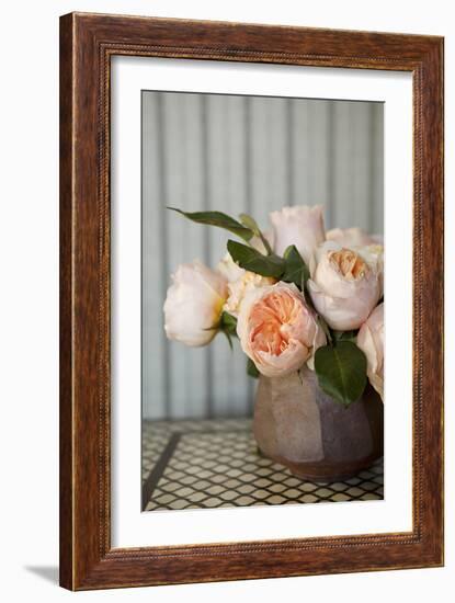 Peonies on Tile-Karyn Millet-Framed Photographic Print