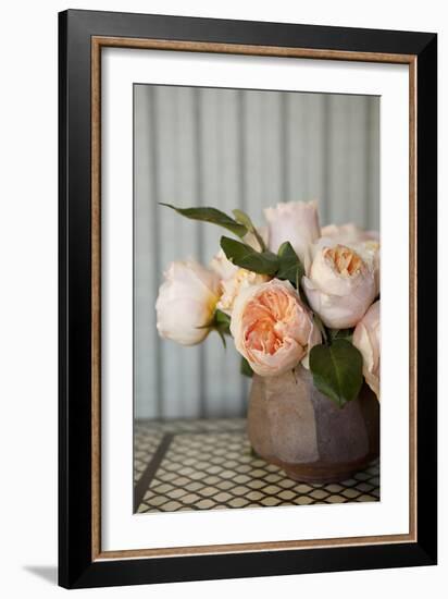 Peonies on Tile-Karyn Millet-Framed Photographic Print