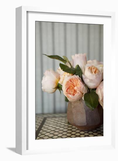 Peonies on Tile-Karyn Millet-Framed Photographic Print