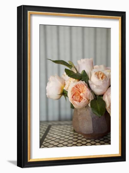 Peonies on Tile-Karyn Millet-Framed Photographic Print