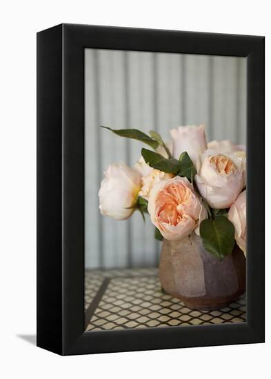 Peonies on Tile-Karyn Millet-Framed Premier Image Canvas