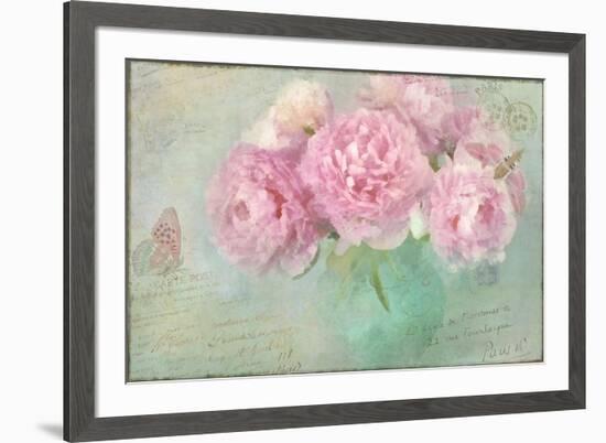 Peonies Paris Vintage-Cora Niele-Framed Giclee Print