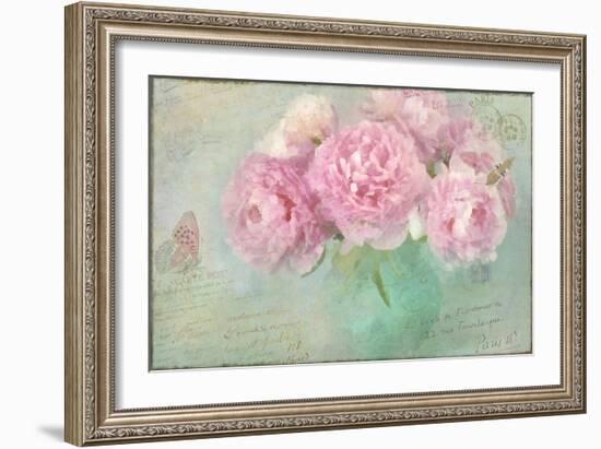 Peonies Paris Vintage-Cora Niele-Framed Giclee Print