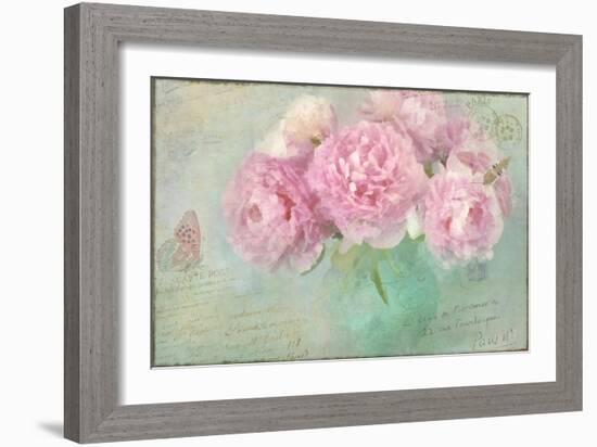 Peonies Paris Vintage-Cora Niele-Framed Giclee Print