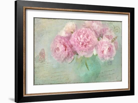 Peonies Paris Vintage-Cora Niele-Framed Giclee Print