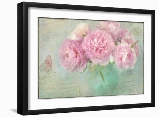 Peonies Paris Vintage-Cora Niele-Framed Giclee Print