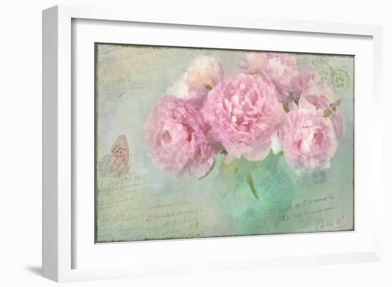 Peonies Paris Vintage-Cora Niele-Framed Giclee Print