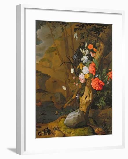 Peonies, Roses, Lilies, Poppies and Other Flowers-Rachel Ruysch-Framed Giclee Print