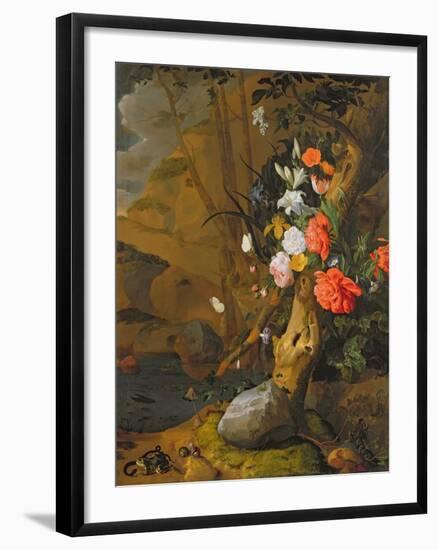 Peonies, Roses, Lilies, Poppies and Other Flowers-Rachel Ruysch-Framed Giclee Print