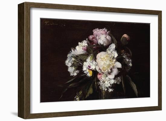 Peonies, White Carnations and Roses, 1874-Henri Fantin-Latour-Framed Giclee Print