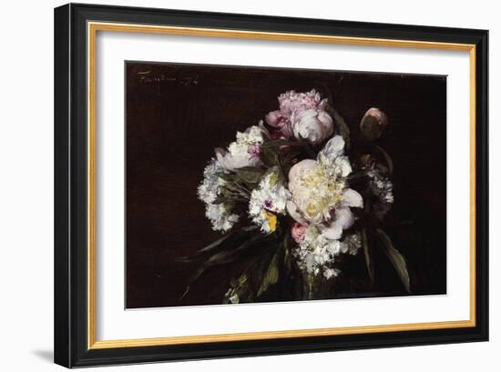 Peonies, White Carnations and Roses, 1874-Henri Fantin-Latour-Framed Giclee Print