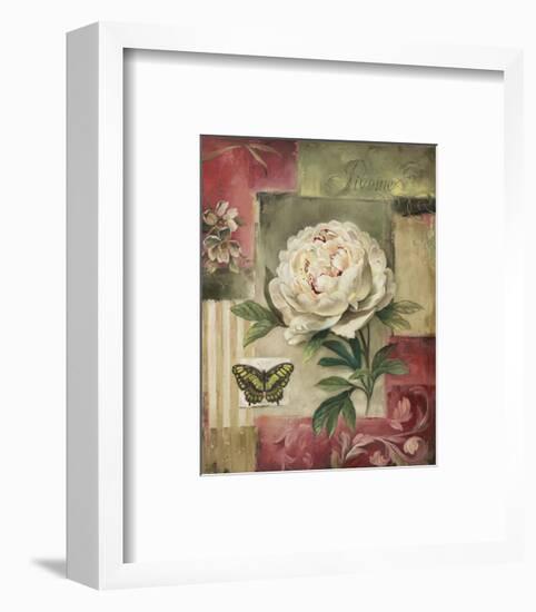 Peony and Butterfly-Lisa Audit-Framed Art Print