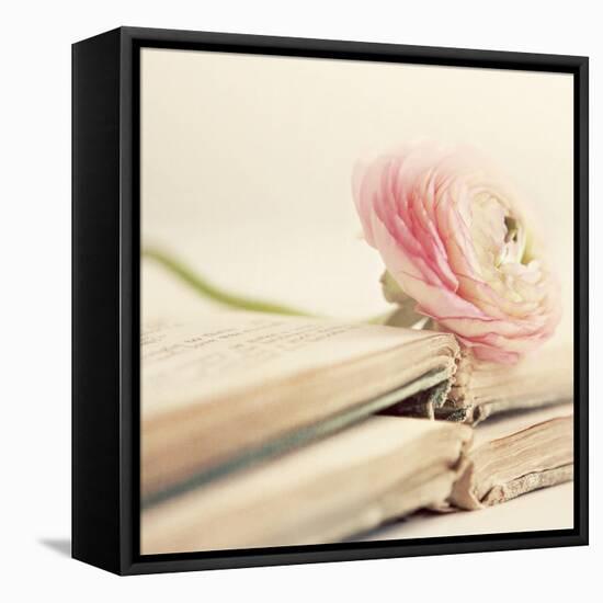 Peony Books Square-Sarah Gardner-Framed Premier Image Canvas