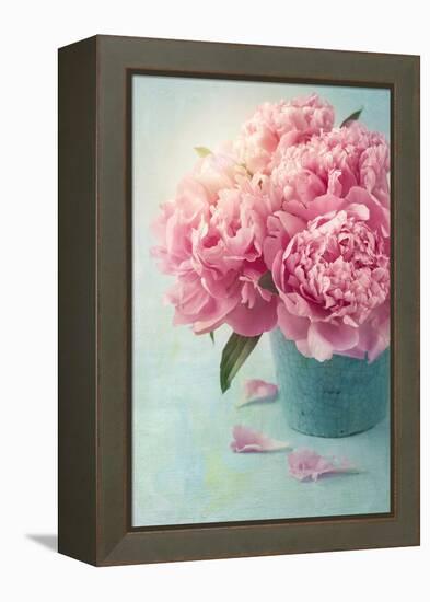 Peony Flowers in a Vase-egal-Framed Premier Image Canvas