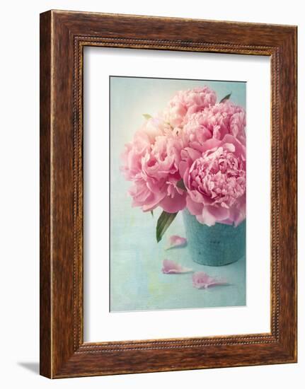 Peony Flowers in a Vase-egal-Framed Photographic Print