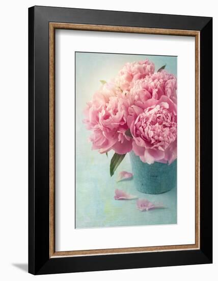 Peony Flowers in a Vase-egal-Framed Photographic Print
