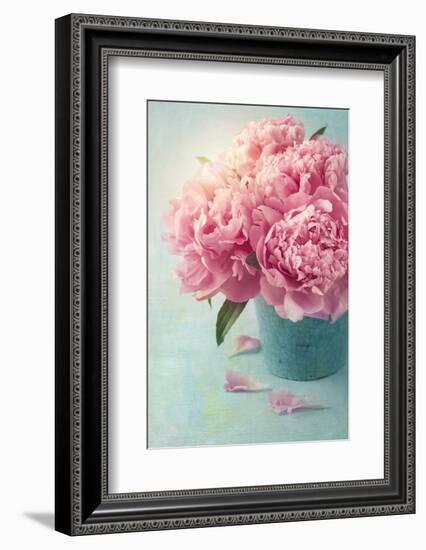 Peony Flowers in a Vase-egal-Framed Photographic Print