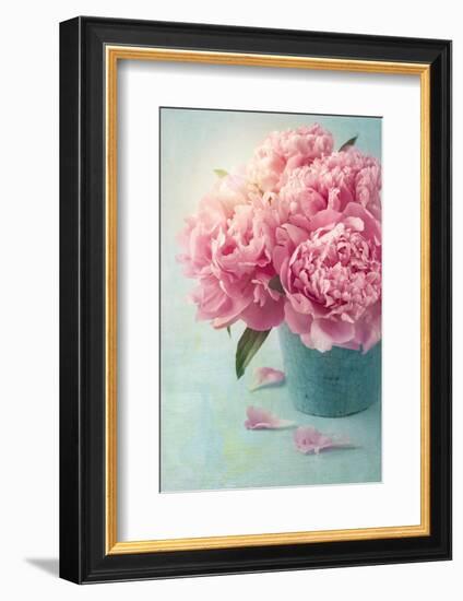 Peony Flowers in a Vase-egal-Framed Photographic Print