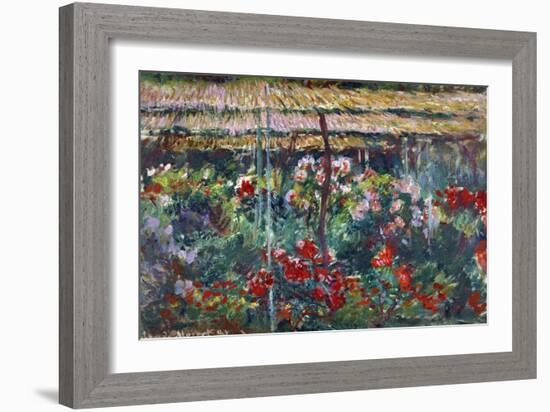 Peony Garden, 1887-Claude Monet-Framed Giclee Print