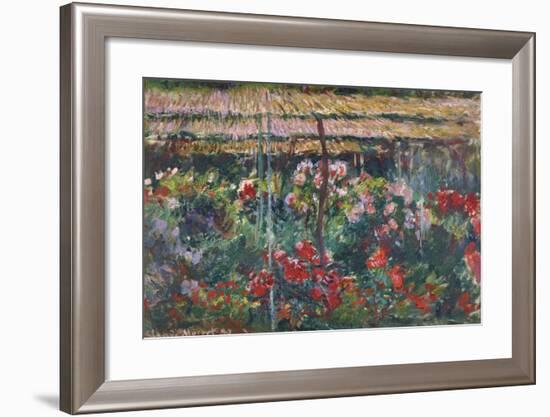 Peony Garden, 1887-Claude Monet-Framed Giclee Print