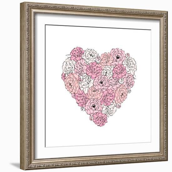 Peony Heart-Martina-Framed Giclee Print