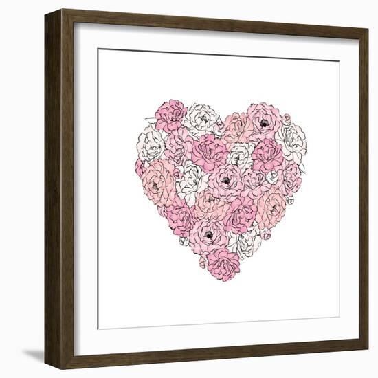 Peony Heart-Martina-Framed Giclee Print