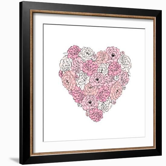 Peony Heart-Martina-Framed Giclee Print