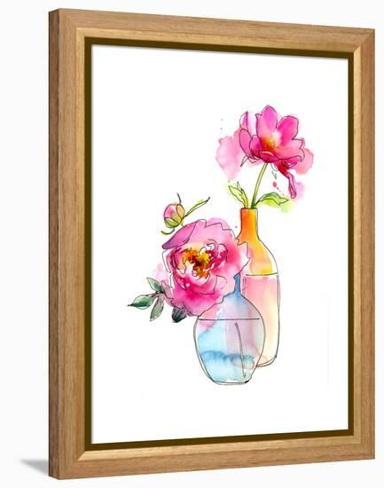 Peony in Vases, 2016-John Keeling-Framed Premier Image Canvas