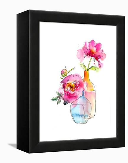 Peony in Vases, 2016-John Keeling-Framed Premier Image Canvas