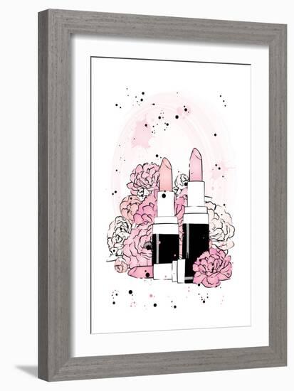 Peony Lipsticks-Martina Pavlova-Framed Art Print