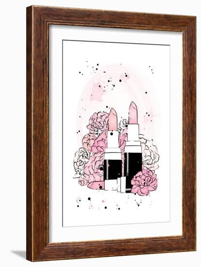 Peony Lipsticks-Martina Pavlova-Framed Art Print