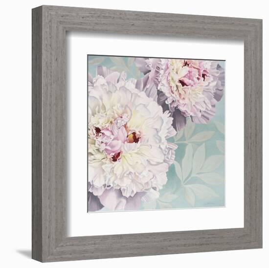 Peony on Blue-Elizabeth Hellman-Framed Art Print