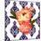 Peony on Delft, 2021 (w/c)-Helen White-Mounted Giclee Print