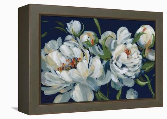 Peony Season I Navy-Katrina Pete-Framed Stretched Canvas