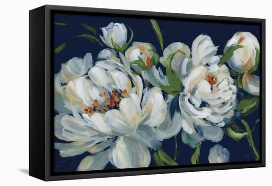 Peony Season I Navy-Katrina Pete-Framed Stretched Canvas