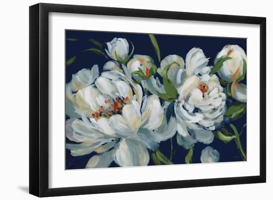 Peony Season I Navy-Katrina Pete-Framed Premium Giclee Print