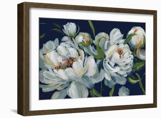 Peony Season I Navy-Katrina Pete-Framed Art Print