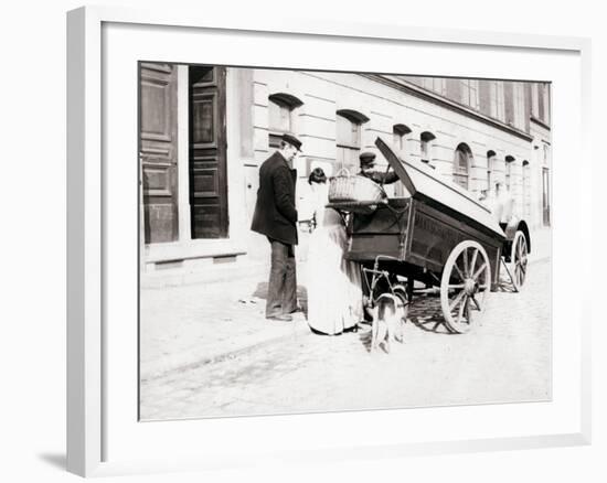 People and Dogcart, Antwerp, 1898-James Batkin-Framed Photographic Print