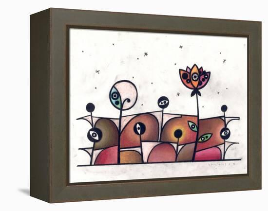 People and Flower-Enrico Varrasso-Framed Stretched Canvas