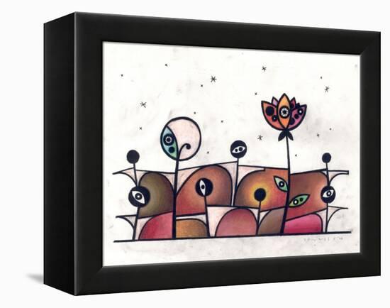 People and Flower-Enrico Varrasso-Framed Stretched Canvas