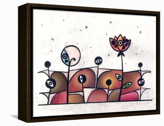 People and Flower-Enrico Varrasso-Framed Stretched Canvas