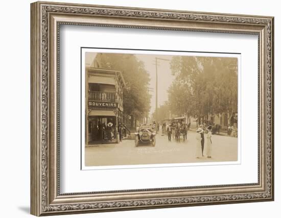 People and Traffic in Cairo, Catskill Mountains, New York State-null-Framed Photographic Print