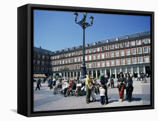 People at a Popular Meeting Point in the Plaza Mayor in Madrid, Spain, Europe-Jeremy Bright-Framed Premier Image Canvas