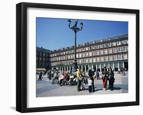 People at a Popular Meeting Point in the Plaza Mayor in Madrid, Spain, Europe-Jeremy Bright-Framed Photographic Print