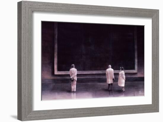 People at an Exhibition, 1990-Lincoln Seligman-Framed Giclee Print