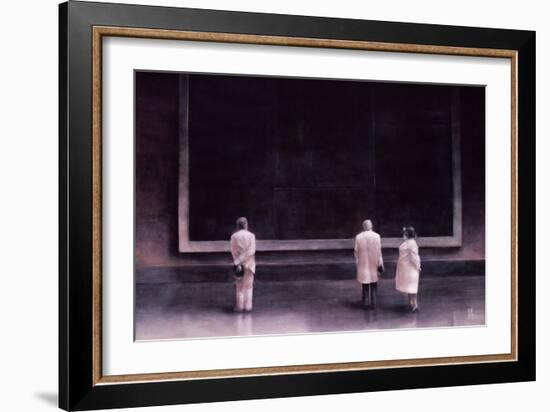 People at an Exhibition, 1990-Lincoln Seligman-Framed Giclee Print