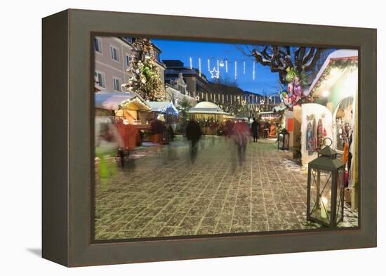 People at Christmas Market, Haupt Square, Schladming, Steiemark, Austria, Europe-Richard Nebesky-Framed Premier Image Canvas